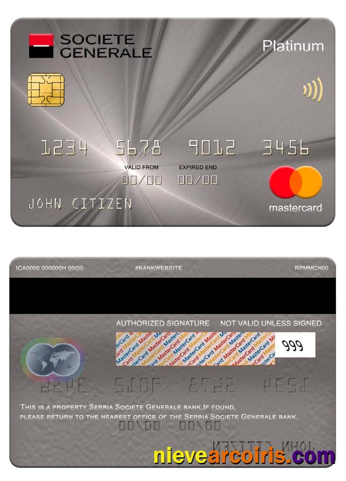 Serbia Societe Generale bank platinum mastercard